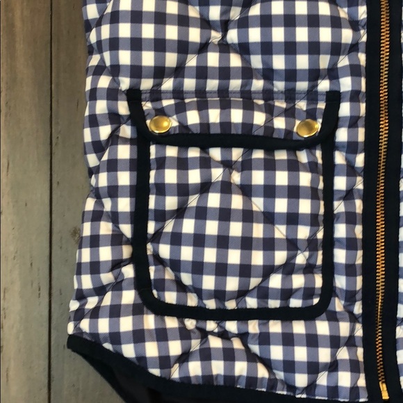 NWOT J. Crew Gingham Excursion Vest - Picture 2 of 11